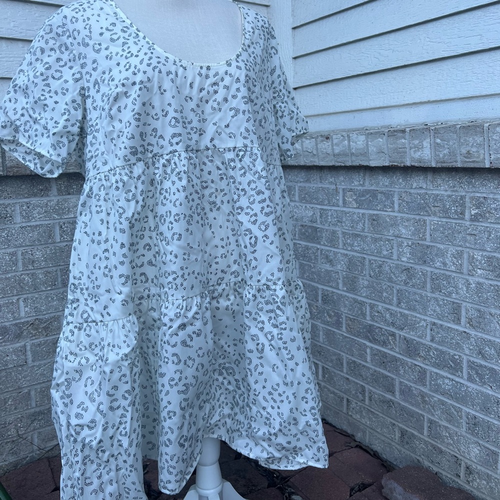 Animal print oversize dress